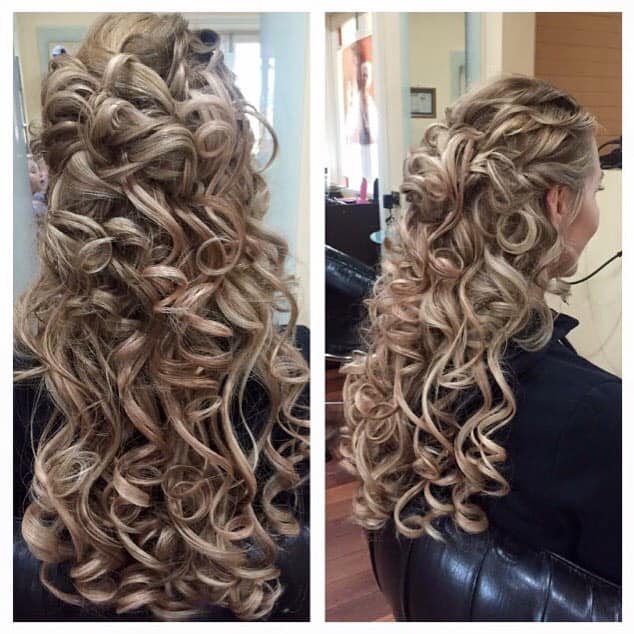 A customer after curly hair treatment on the Sunshine Coast - Olivia's Secret Hair & Beauty