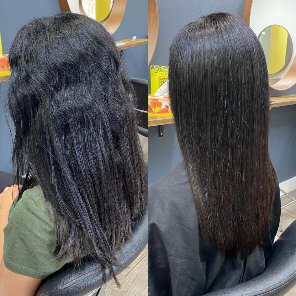 Before And After A Keratin Treatment
